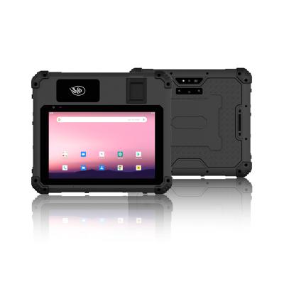 China NFC IP67 Waterproof Custom Industrial Biometric Scanner Fingerprint Barcode 4G LTE 8 Inch Android 11.0 Rugged Phone Tablet for sale