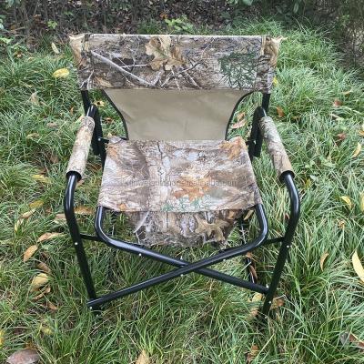 China Luxury Camouflage Hunting Shooting Chair Portable 100% Polyester Director Chair Folding Chair for sale