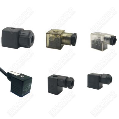 China Power AC DC Solenoid Valve Coil Connector MPM DIN 43650 Shape Type A Since C Plug Socket With LED Cable DIN 43650A 43650B 43650C IP65 for sale