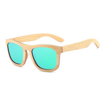 China Sports Sunglasses 2021 Retro Squares Bamboo Wooden Sun Glasses UV400 Big Frame For Unisex for sale