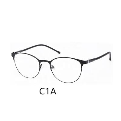 China Myopia Frame Temple TR90 Metal Round Eyewear Spectacle Optical Glass Glasses Super Lightweight Frames for sale