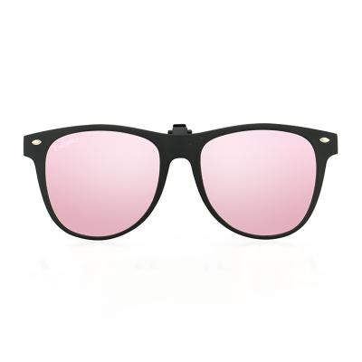 China Fashion Sunglasses Eisihelcy Silicone Pad Polarized Clip On Sunglasses , Glasses With Clip On Sunglasses for sale