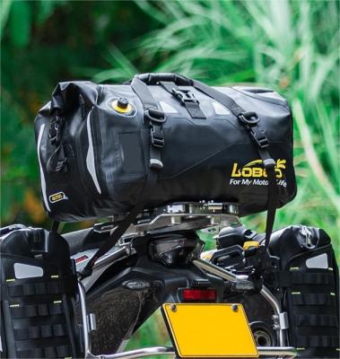 China Custom Waterproof Motorcyle Bag LOBOO 40L Motorcycle Seat Tail Bag Motorcycle Side Tank Bag for sale