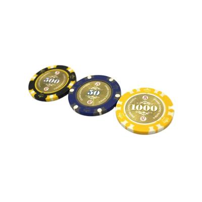 China New Hot Professional Color Clay Casino Chips Sticky Texas Wholesale Poker Chips 14g ABS for sale