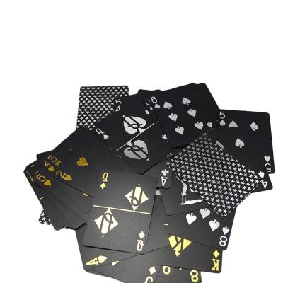 China Playing Card Waterproof Black Plastic Playing Cards Collection Cards Poker Cards Creative Gift Standard for sale