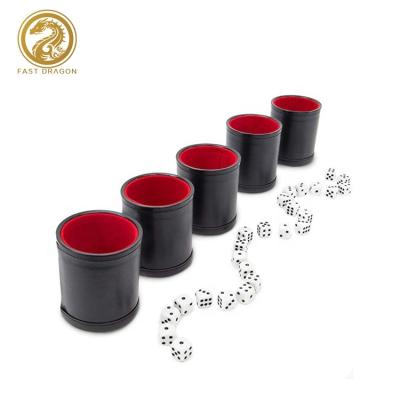 China KTV.Bar.Family Entertainment PU Professional Custom Leather Dice Cup For Dice Cutting for sale