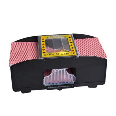 China Auto-Shuffle For Double Cards Poker Card Shuffler Use Machine Casino 2 Auto Shuffle Deck for sale