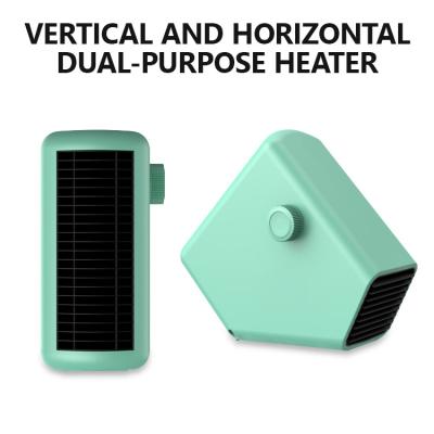 China Convenient Household desktop heating fan adjustable thermostat portable room mini electric air PTC fan heater for winter for sale