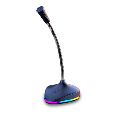 China Colorful RGB lights High Quality Studio Gaming USB Pre RGB Gaming Conference Microphone Desktop For Desktop PC for sale