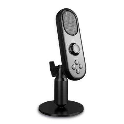 China Handheld Microphone Wireless Capacitive USB Game Anchor Broadcast Handheld Microphone With Speaker for sale