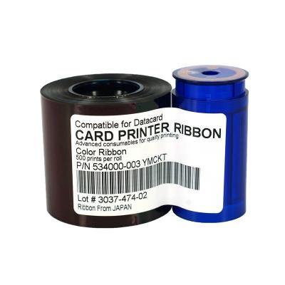 China COMPATIBLE Datacard 534000-003 YMCKT color ribbon 500prints compatible use in SD260 SD360 SD460 card printer for sale