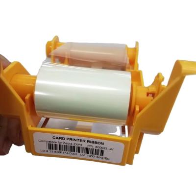 China COMPATIBLE 800033-UV ZEBRA Ribbon 1000 Compatible Blue Red Green UV Images For Zebra ZXP3C Card Printer for sale