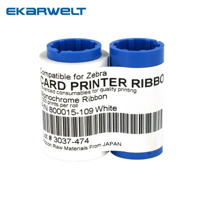 China 800015-109 Compatible ZEBRA Ribbon 1000 White Images COMPATIBLE for Zebra P330i 430i Card Printer for sale