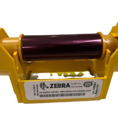 China Zebra 800033-340CN03 ZXP3 IX Series YMCKO Original Full Color Ribbon with Panel 280 Covered Prints for sale