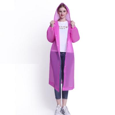 China 2022 Contemporary Hot Sale Eva Waterproof Transparent Clear Raincoat For Adult for sale