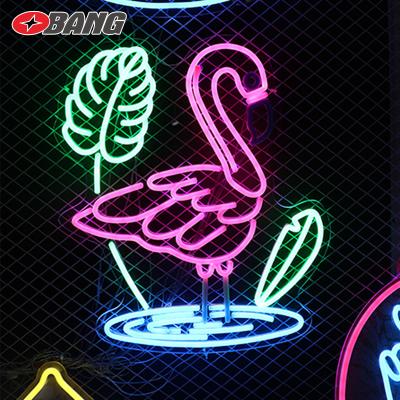 China Other Holiday Decoration Flamingo Neon Light Chain Hotel Neon Angel Wings Game Store PMMA Neon Signage for sale