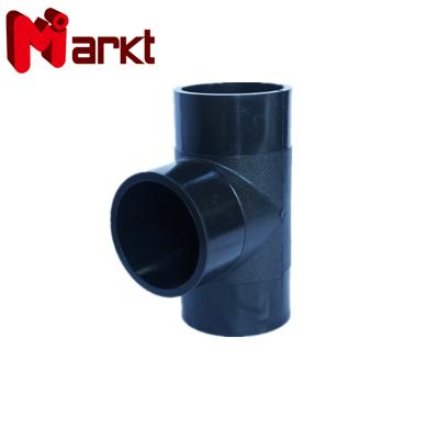 China Pipe lines connect 20-630mm butt fusion polyethylene pe100 HDPE pipe fittings for sale