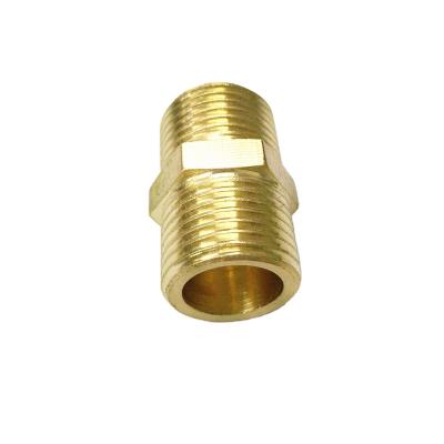 China Pipe Lines Connect Copper Brass Pipe Fittings Male Nipple 1/2 Thread for sale