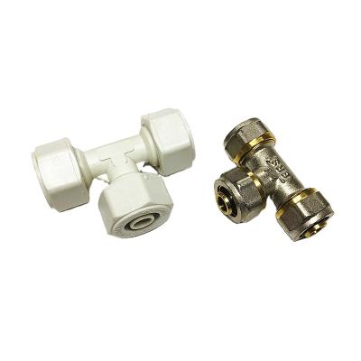 China Hose Lines Connect 16mm Equal Circuit Connector Cooling Tee Nylon PA Plastic Fittings for sale