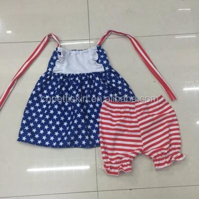 China Cotton 100% 2022 Loose Outfits 2 Pcs Backless Girls Slip Clothes For Sale Baby Clothing Set for sale