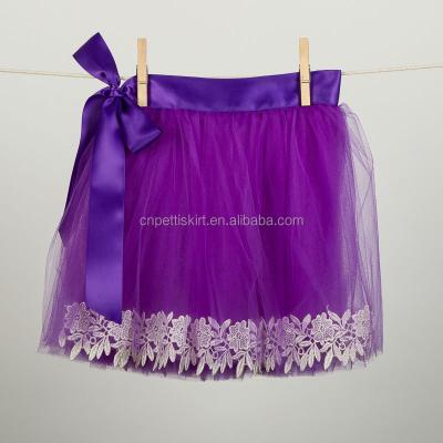 China 2022 New Style Cotton 2022 Summer Girl's Lace Skirt Cute Short Purple Baby Dress Popular 100% Dress for sale