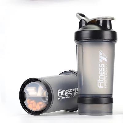 中国 Sustainable OLERD Customized 500ml BPA Free Gym Sport Plastic 3 Layer Protein Shaker Bottle 販売のため