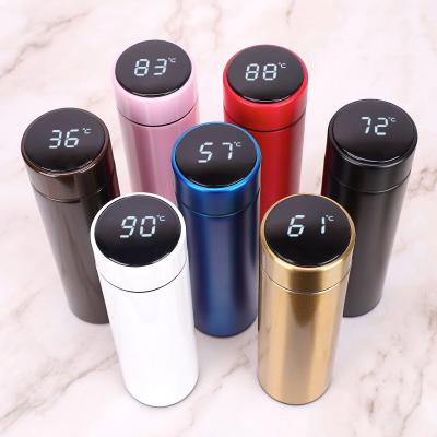 China OLERD 17oz Double Wall Sustainable Custom Empty Stainless Steel Smart Water Bottle With LED Temperature Display for sale