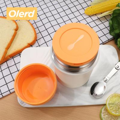 China PORTABLE BPA Free Wide Mouth Soup Container Lunch Insulation Jar For Hot Food Leakproof Wall Double Vacuum Insulated Food Flasks for sale