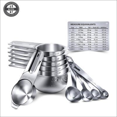 China 15 Pcs Viable Gauge 18/8 Stainless Steel Cups And Dosers Set for sale