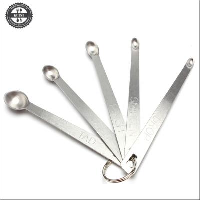 China Viable 5 PCS Mini Stainless Steel Measuring Spoons for sale