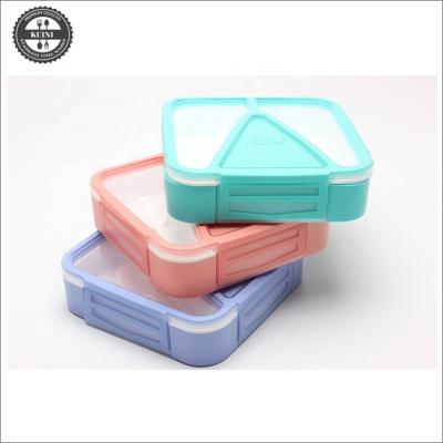 China New Microwavable Leakproof Plastic Food Container 3 Compartment Containers for sale