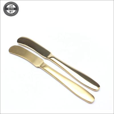 China Wholesale Good Quality Stainless Steel Gold Viable Butter Knife for sale