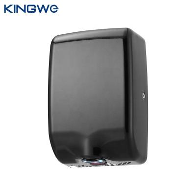 China Hotel Mini Hand Dryer Behind Mirror Electric Small Size Black Hand Automatic Slim Dryer For Washroom Hotel for sale