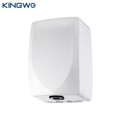 China Eco-friendly Hotel Compact 1350W White Automatic Powerful Stainless Steel Hand Dryer For Bathrooms for sale