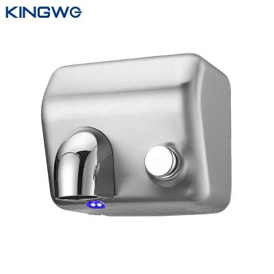 China Hotel Stainless Steel Air Nozzle 360 ​​Hand Rotation Face Drying 2300W Manual Hand Dryer For Bathroom Toilet for sale