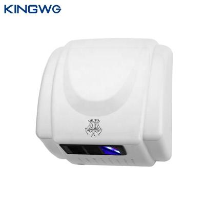 China Bathroom Sanitary Ware Hotel Bathroom ABS Plastic White Hot Air Cold Air Hand Dryer for sale