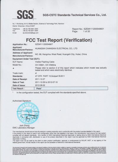 FCC - Huangshi Changkai Electrical Co., Ltd.