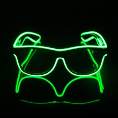 China Daily Hot Selling Light Up EL Wire Neon Praise Glasses Glow LED Flashing Glasses For Party, EDM, Halloween for sale