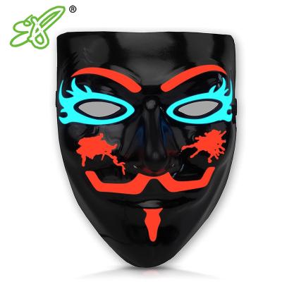 China 3D LED Halloween Praise Neon Light Mask Eco-friendly Material Purge Up Masks For Festival Halloween Cosplay Costume Masquerade Parties, Carnival, Gifts for sale