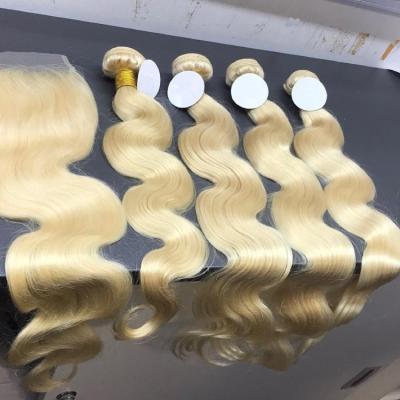 China Best Selling Straight Brazilian Hair 3 Bundles With Closure 613 Closure And 3 Bundles Natural Brazilian Weave 4 Bundles And Human Closure for sale