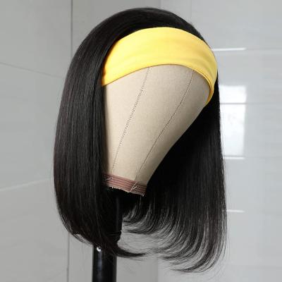 China Cheap Straight Short Straight Headband Wig Raw Hair 8 Inches,Brazilian Virgin Short Hair Headband Lead Wig Manufacturer Wholesale for sale