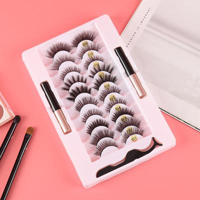 China High Quality Custom Made Natural 3D Mink Long False Lashes Magnetic Eyeliner And Magnetic Eyelashes for sale