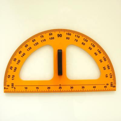 China 50cm Plastic Large 180 Degree Blackboard And Whiteboard Teacher Protractor With Removable Handle for sale