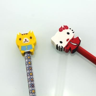 China office & Custom School Pencil Brand Logo Printing HB Pencil With Eraser Topper for sale