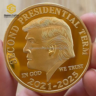 China Worldwide Custom Tungsten Gold Plated Tungsten Coins 999 Trump 2024 Coin for sale