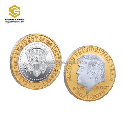 China Global Custom Hot Sale Shiny Gold Challenge Coin 1oz Plated 2024 Trump Coin for sale