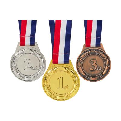 China All worrld China manufacturer 3d designs gold silver bronze custom sports medals stock metal award medal with ribbon for sale