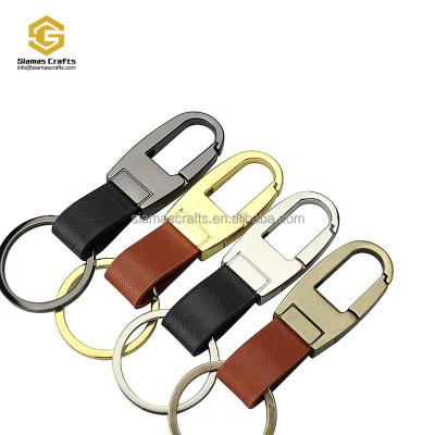 China Wholesale Creative Car Logo Keychain Metal Leather Souvenir Gifts Promotion Keychain for sale