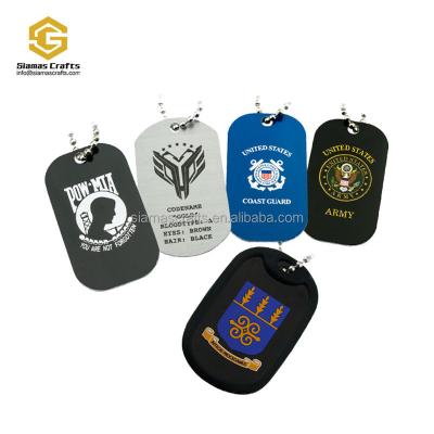 China USA Army Worldwide Custom Brass Military Dog Tag Luxury Style Engraved Military for sale