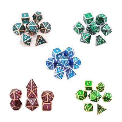 China Nontoxic. Bulk Custom Printed Polyhedral Metal Eco-friendly Logo Entertainment Party Round Corner Wholesale d4 d6 d8 d10 d12 d20 polyhedral die cuts for sale